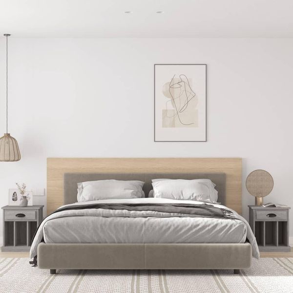 Vidaxl Comodini 2 Pz. Grigio Sonoma 43X36X50 Cm - Comodino - Comodini - Armadio - Comodino-image
