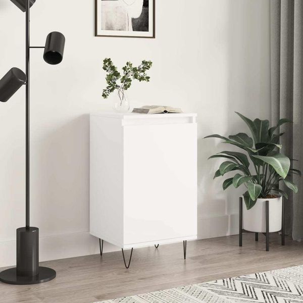 The Living Store Madia Bianca 40X35X70 Cm Materiale A Base Di Legno-image