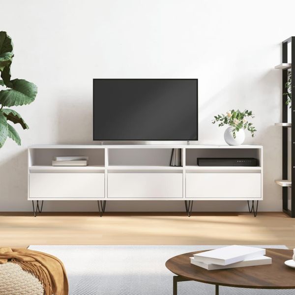 Mobile Tv Vidaxl Bianco 150X30X44,5 Cm In Legno - Mobile Tv - Mobile Tv - Supporto Tv - Pannello Tv-image