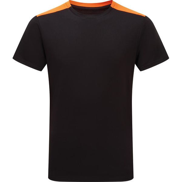 Tridri - Maglietta "Performance"" Per Uomo/Donna Unisex RW11146 (L) (Nero/Arancione)"-image