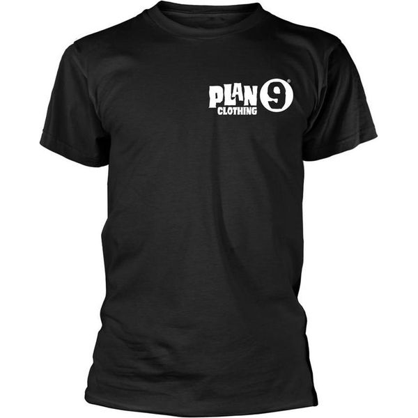 Plan 9 - T-Shirt Unisex Uomo/Donna, Cotone PH4909 (M) (Nero/Bianco)-image