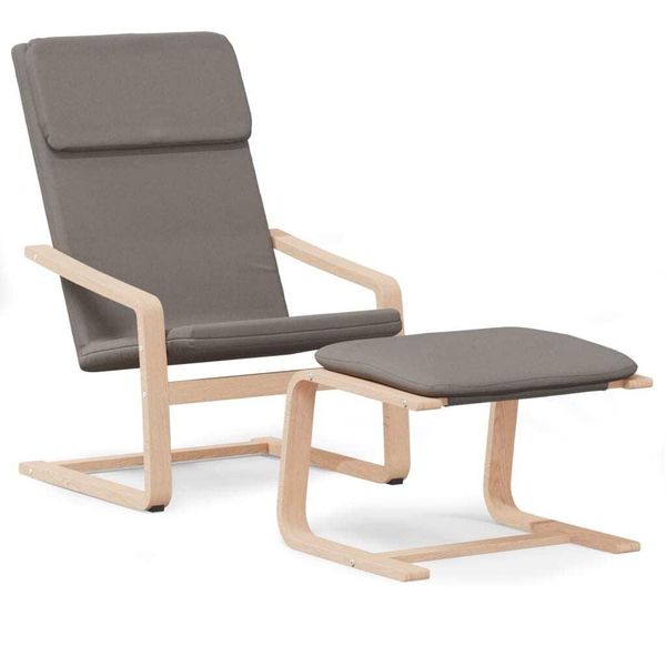 Syfax™ Poltrona Relax Con Poggiapiedi Tortora In Tessuto-image