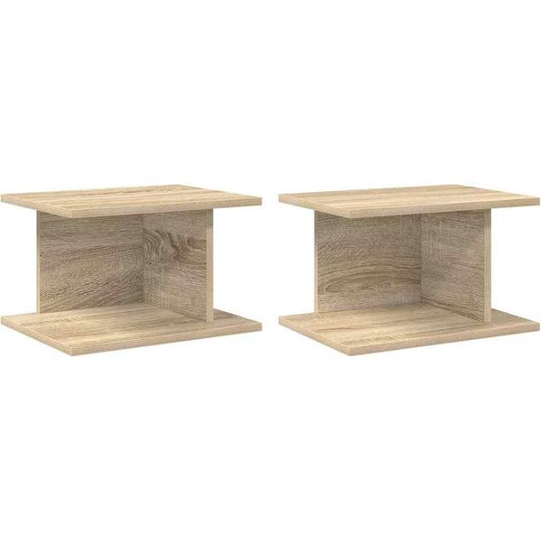 Syfax™ Comodino 2 Pcs Rovere Sonoma 40 X 30 X 25 Cm Legno Multistrato-image