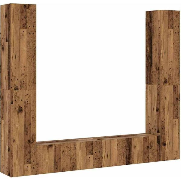 Syfax™ Mobili Tv A Parete 6 Pz Legno Vecchio Legno Multistrato-image