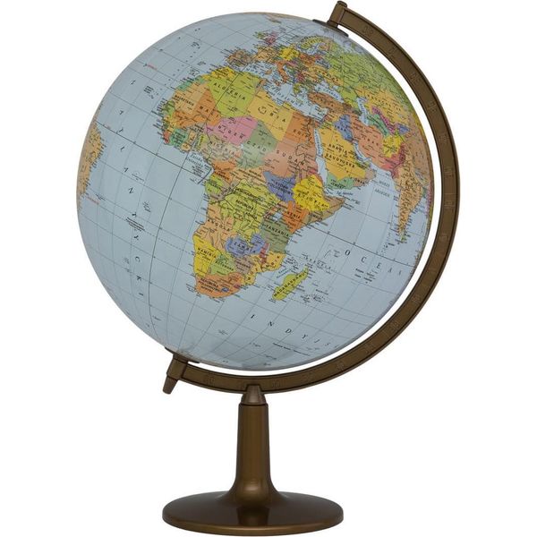 Mappamondo Politico, 42 Cm. Base In Plastica.-image