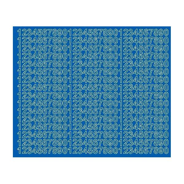 Adesivi Numerati Autoadesivi, 1 Cm, Blu, Opachi.-image