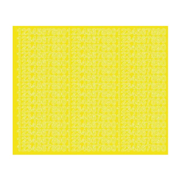 Adesivi Numerati Autoadesivi, 1 Cm, Gialli, Lucidi-image