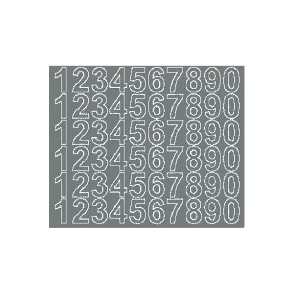 Adesivi Numerici Autoadesivi, 3 Cm, Grigio Opaco-image