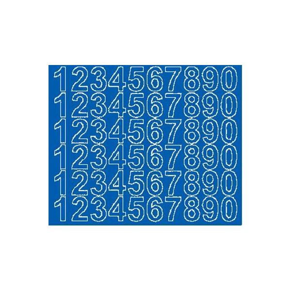 Adesivi Numerici Autoadesivi, 3 Cm, Blu, Opachi-image