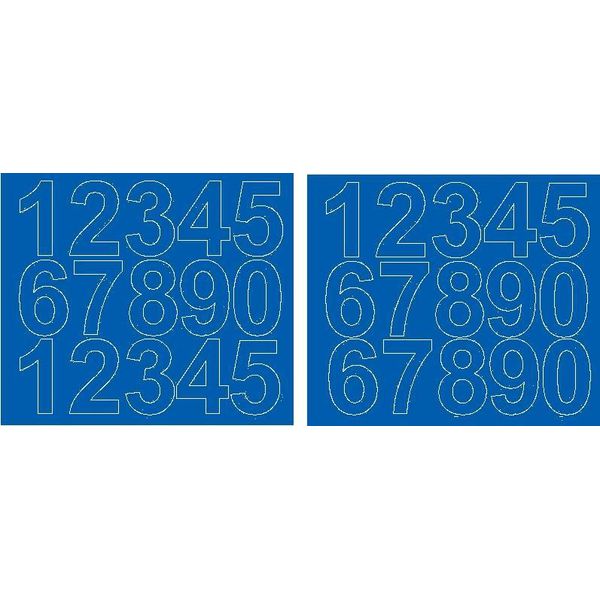 Adesivi Numerati Autoadesivi, 6 Cm, Blu, Lucidi-image