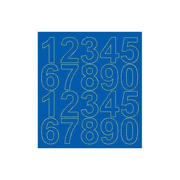 Adesivi Numerati Autoadesivi, 5 Cm, Blu, Lucidi-image
