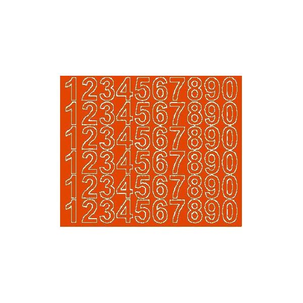 Adesivi Numerati Autoadesivi, 3 Cm, Arancione Brillante-image
