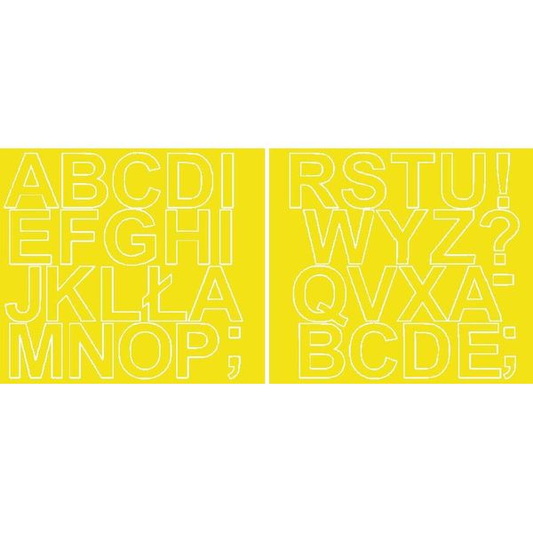Adesivi Con Lettere Autoadesivi, 5 Cm, Giallo Brillante-image