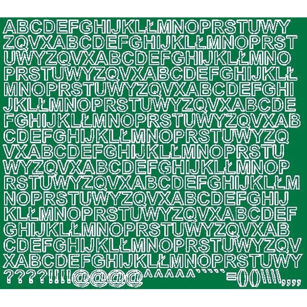 Adesivi Con Lettere Autoadesivi, 1 Cm, Verde Lucido.-image