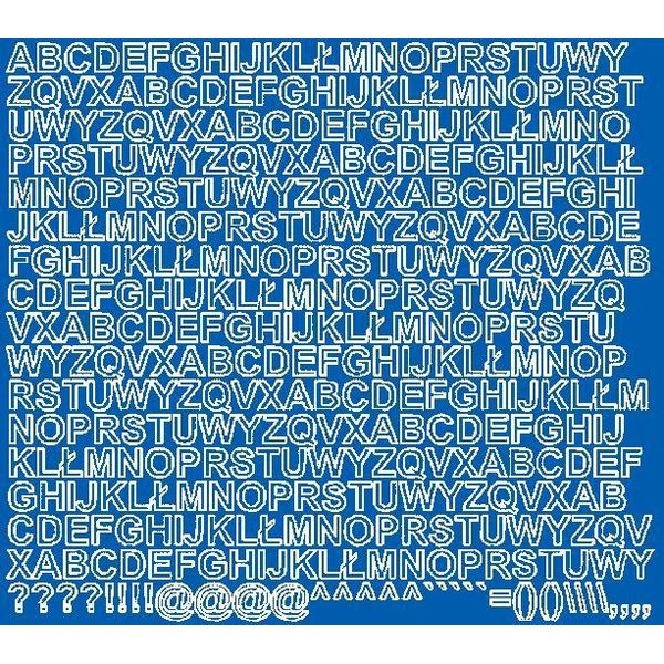Adesivi Con Lettere Autoadesivi, 1 Cm, Blu Lucido-image