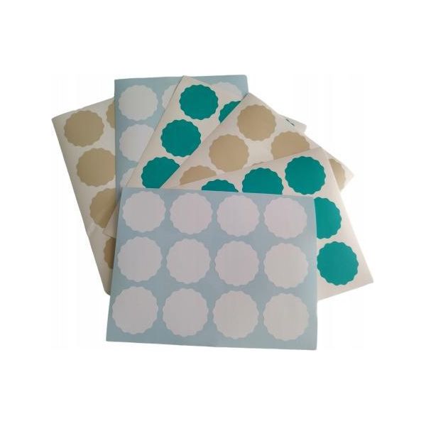Etichette Per Barattoli (5,5 Cm) Per Marmellate, 48 Pezzi, Blu Opaco-image