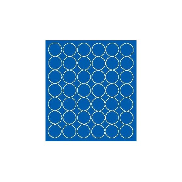 Adesivi Rotondi, Diametro 3 Cm, 42 Pezzi, Blu Opaco-image