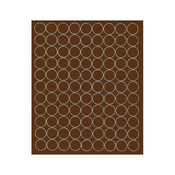 Adesivi Rotondi, Diametro 2 Cm, 99 Pezzi, Marrone Opaco-image