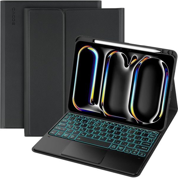 Case With Keyboard For Ipad Pro 11 M4 2024 Cacoe Qwerty With Touchpad-image