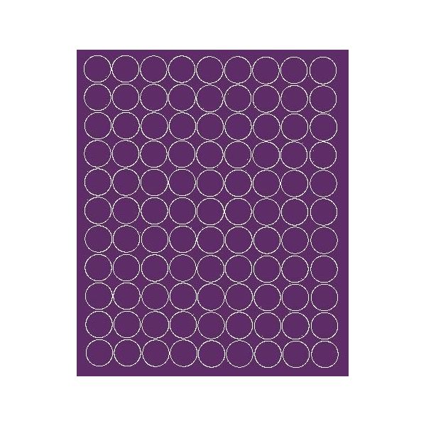 Adesivi Rotondi, Diametro 2 Cm, Pois, 99 Pezzi, Viola Lucido-image