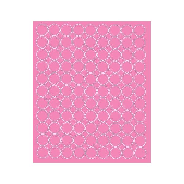 Adesivi Rotondi, Diametro 4 Cm, 99 Pezzi, Rosa Opaco-image