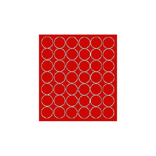 Adesivi Rotondi, Diametro 3 Cm, 42 Pezzi, Rosso Brillante-image