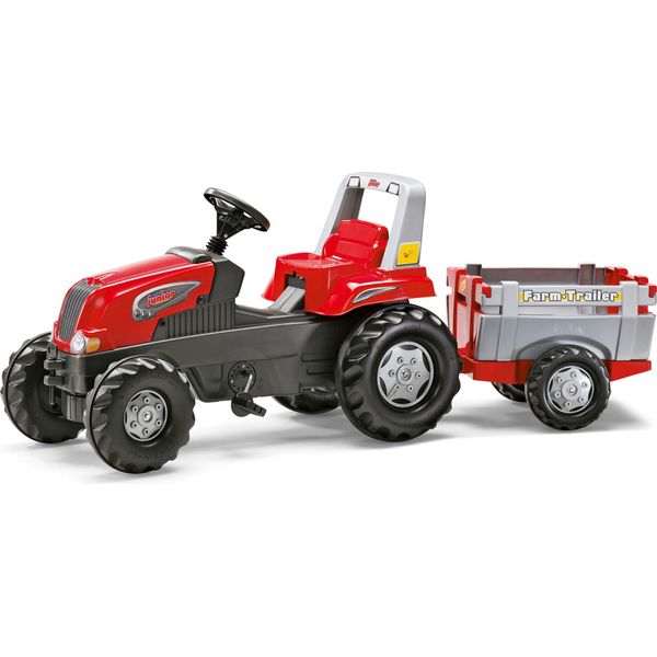 Rolly Toys Trattore A Pedali Rollyjunior Rt Con Rimorchio 162 Cm Rosso-image