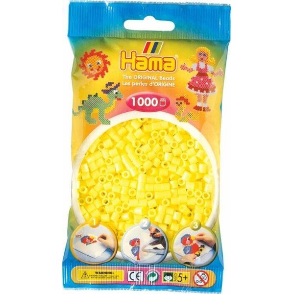 Dan Import Hama® Perline Da Stiro Midi - Giallo Pastello 1000 Perline.-image