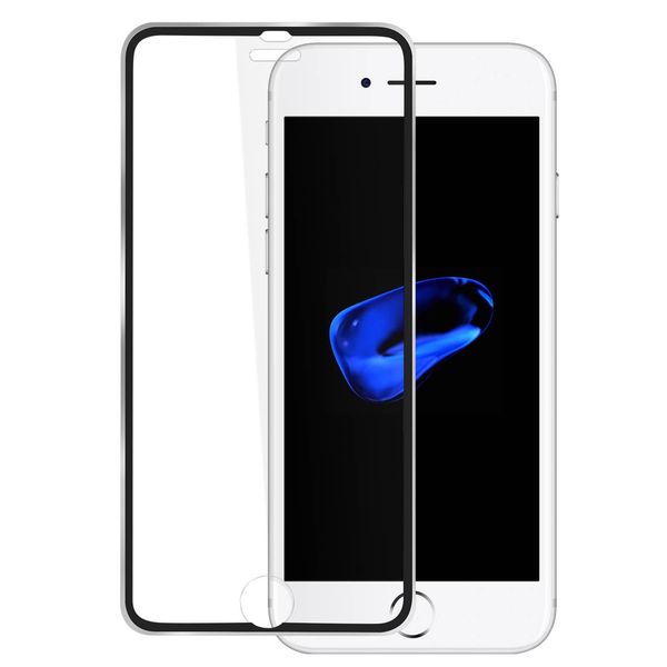Protezione Dello Schermo In Vetro Temperato Per Iphone 7/ Iphone 8 - Bordo Nero Titanio-image