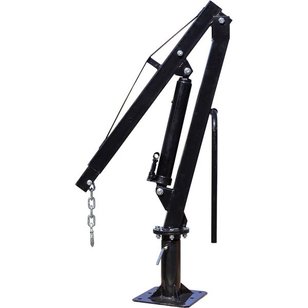Gru Di Carico Pick-Up Wiltec Altezza 0-1861 Mm, Portata 500 Kg E Ralla A 360°, Base Solida Per Montaggio A Pavimento, Gru Per Officina-image