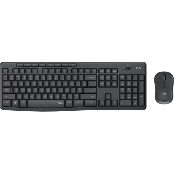 Logitech MK295 Silent - Set Tastiera E Mouse - Senza Fili - 2,4 Ghz - Qwertz - Ceco - Grafite-image