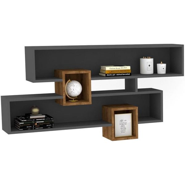 Skye Decor, Karen - Noce, Anhtacite, Mensole Da Parete, Noce, 120 X 75 X 22 Cm-image