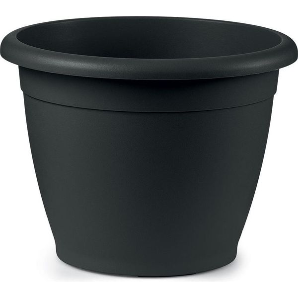 Vaso Da Fiori Naxos In Plastica Antracite D40X29Cm-image