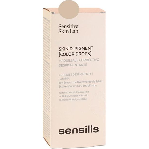 Sensilis Skin D-Pigment Color Drops Truccatore In Gocce Con Estratto Di Bio-Pigmento Di Sclarea E Vitamina C Stabilizzata Beige 30Ml-image