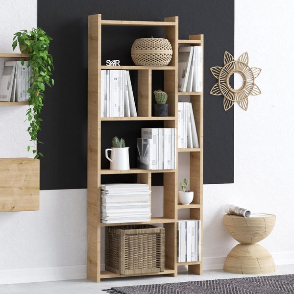 Skye Decor, Momo, Libreria, Rovere, Truciolato Melaminico, 65 X 150 X 15 Cm-image