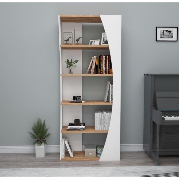 Skye Decor, Selge - Atlantic Pine, Bianco, Librerie, Pino Atlantico, 150 X 63,6 X 23,8 Cm-image