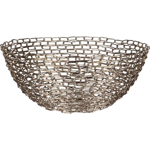 Ciotola In Metallo Dorato 13X30Cm - Elegante Decorazione Per La Tavola, Frutta E Snack-image