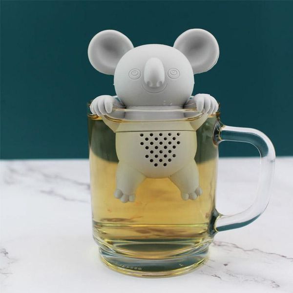 Winkee - Filtro Da Tè Animale Carino Koala | Uovo Da Tè Per Tè Sfuso | Infusore Da Tè Divertente | Colino Da Tè Per Tazza | Colino Per Spezie In Silicone-image