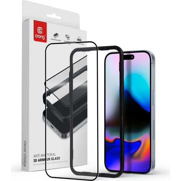 Crong Tempered Glass 9H Full Glue Iphone 16 Pro Max-image