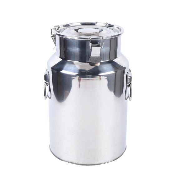 Lattiera In Acciaio Inox, Capacità 18 Litri, Design A Prova Di Perdite, Argento-image