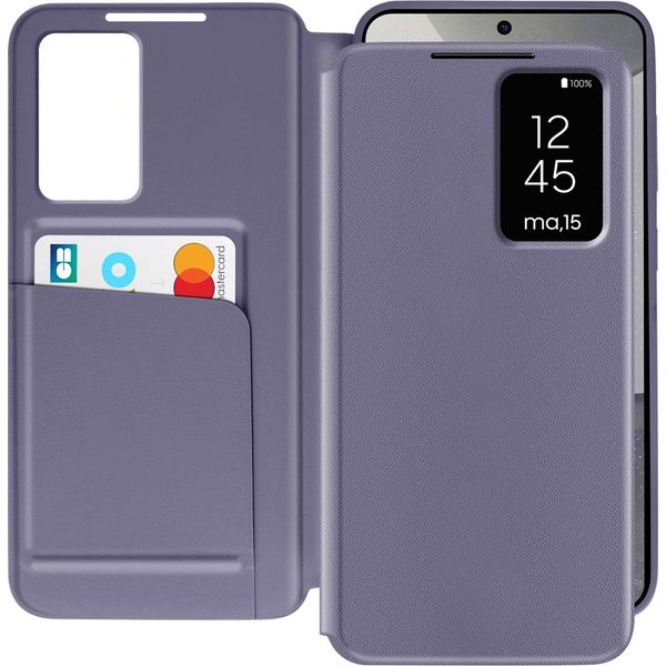 Avizar, Cover Per Samsung Galaxy S25 E S24 Con Sportello Per Schede, Lavanda-image