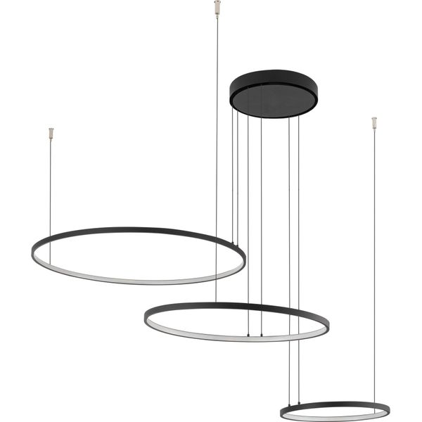 Lampada A Sospensione Nera A Triplo Anello Led Circolo 4000K Nowodvorski 10867-image