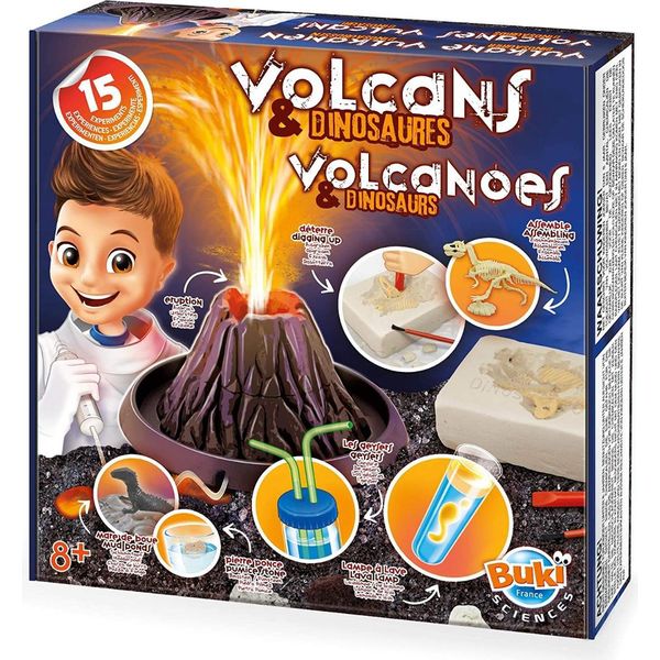Buki Vulcani E Dinosauri Giocattolo Educativo Set Di Esperimenti Per Bambini-image