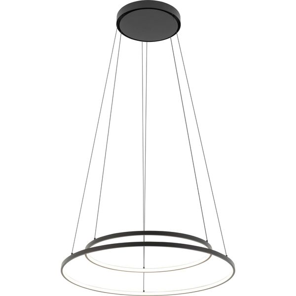 Lampada A Sospensione Nera Doppio Anello Led Circolo 3000K Nowodvorski 10814-image