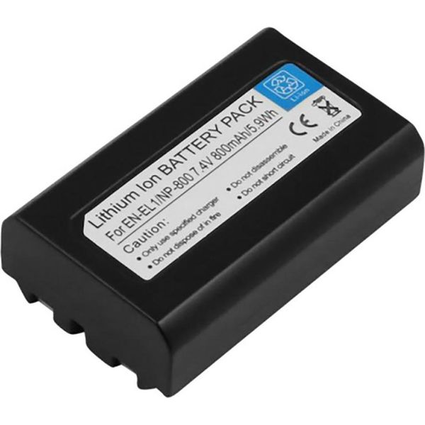 Avizar, Batteria Nikon EN-EL1 7,4 V 800 Mah Li-Ion, Nero-image