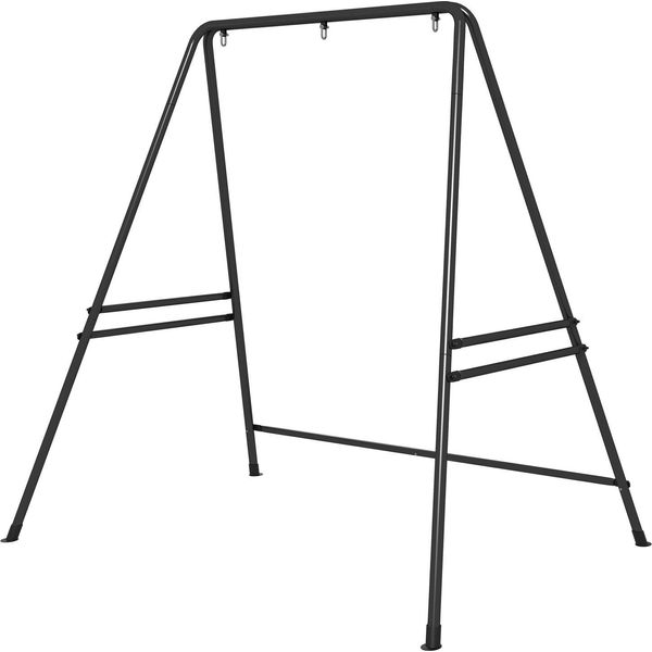 Telaio Per Poltrona Sospesa Telaio Per Poltrona Sospesa In Acciaio Supporto Per Poltrona Sospesa Portata Massima 150 Kg Per Interni Ed Esterni Nero 178 X 143 X 180 Cm-image
