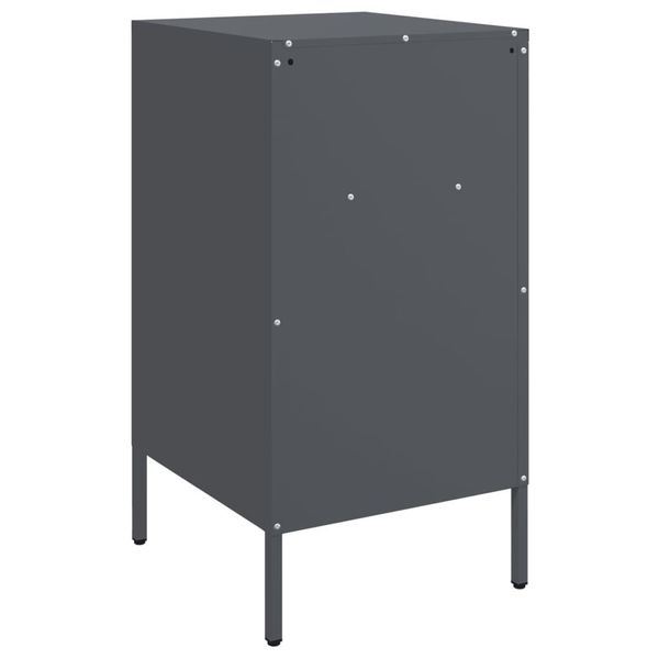 Syfax™ Comodino Antracite 36X39X68 Cm In Acciaio-image