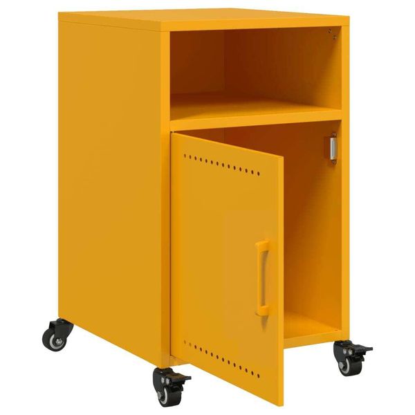 Syfax™ Comodino Giallo Senape 36X39X59 Cm In Acciaio-image