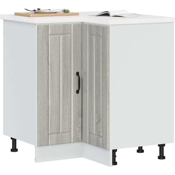 Syfax™ Mobile Base Ad Angolo Cucina Lucca Grigio Sonoma In Truciolato-image