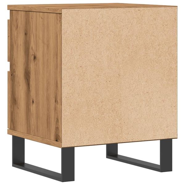 Syfax™ Comodino Rovere Artigianale 40X35X50 Cm In Legno Multistrato-image